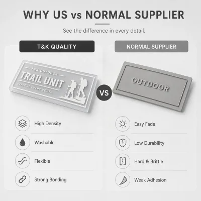 Custom PVC 3D Embossed Logo Rectangle Stamp Roll for Bags Garment Shoes