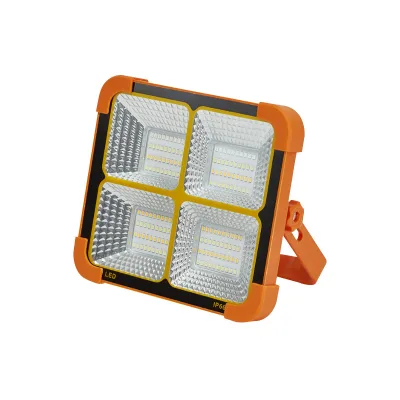 Solar-powered IP65 Mini Yellow Light Outdoor Rechargeable Floodlight Multi-function Portable Spotlight Camping Lamp