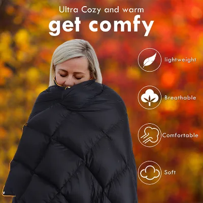 Waterproof Warm RDS Duck Down Camping Blanket Oversized Lightweight Outdoor Quilt for Hiking Travel OEM ODM