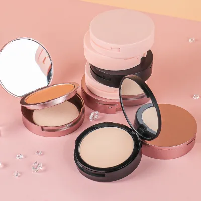 Wholesale Matte Concealer Press Powder Oil-Control Support Custom LOGO Cosmetic Long Lasting 8 Colors All Skin Types Waterproof