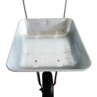 Galvanized Tray Pneumatic Wheel Garden Barrow 100L Water Capacity