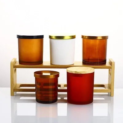 3oz 5oz 7oz 11oz 16oz Container Glass Candle Jar With Lid for Wax Custom Logo Glass Candle Jar