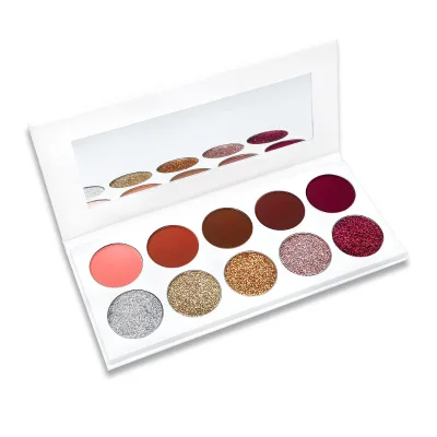 Wholesale 10-Color Eyeshadow Palette Private Label Loose Powder Paper Eye Shadow Case for Dark Skin Tones