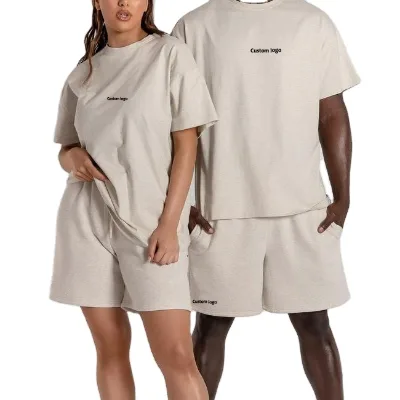 Summer 2 Piece Set Men Baggy Clothing Custom Men Suits Gym Fitness Men's Sets