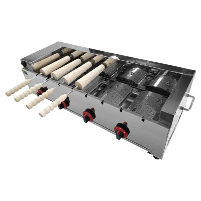 Gas Kurtos Kalacs Chimney Cake Roll Making Machine Cake Roll Chimney Cake Rolls Roast Bread Oven Machine