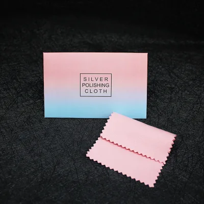 Wholesale Anti-Tarnish Silver Polishing Cloth Soft Microfiber Suede Cleaning Cloth for Silver Jewelry Maintenance