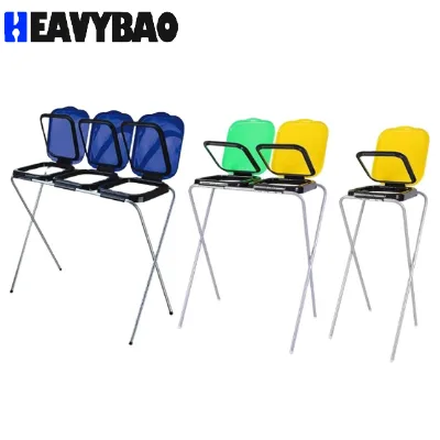 Heavybao Foldable Multi Compartment Garbage Bag Holder Stand with Lid Portable Trash Bag Rack for Restaurant Catering Event
