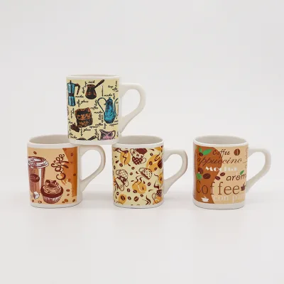 Tea Mugs Cups Latte Coffee Ceramic Wholesale Hotel 11oz White Minimalist HANDGRIP Custom Luxury Coffee Mugs 11 Oz Sample Provide