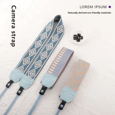New Ethnic-Style Camera Strap: Single-Shoulder Crossbody Design for Outdoor Use Suitable for All Types of Cameras Camera Strap