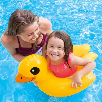 INTEX Children & Adult Inflatable Swimming Ring with Neon Light Plastic Material