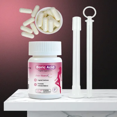 Chinaherbs Wholesale Yoni Boric Acid Vaginal Suppositories Estrogen-Free Paraben-Free for Sensitive Intimate Doctor's