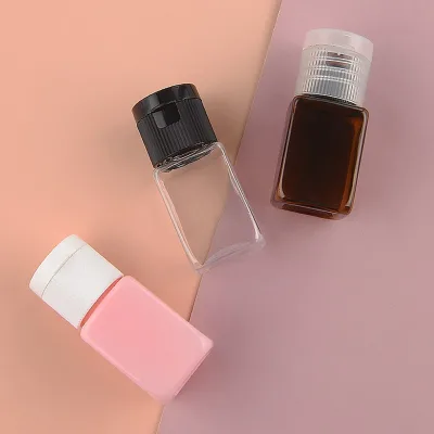 Hot Sale 10ml PET Plastic Essential Oil Dropper Bottle for Oil Filling Child Resistant Cap pink clear Amber Bottle with Flip Top