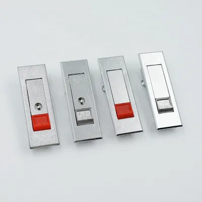 Haixiang MS603-2 Cylindrical RFID Red Push Button Cabinet Locks with 2 Keys 50mm Backset for Motor Box and Subway