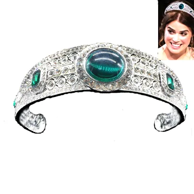 Princess Eugenie Tiara UK Royal Crown Wedding Green Emerald Tiara