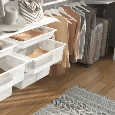 Freestanding Closet Metal Display Rack Shelf Heavy Duty Clothes Wardrobe Organizer Stand for Boutique Store Clothing Shop