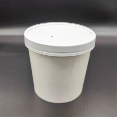High Quality 16oz Kraft Paper Soup Cup Disposable Take Away Paper Soup Cup with Lid