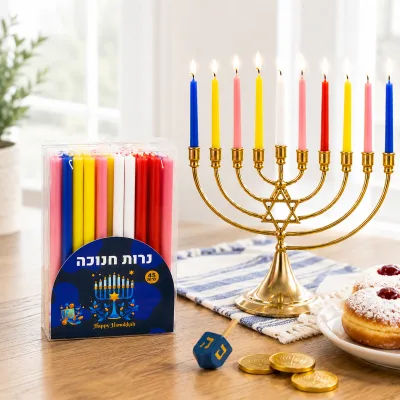 Private Label Hanukkah Candle Box OEM ODM Factory Supplier Customized Printing Jewish Holiday Candles Bulk Supply