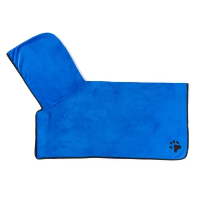 Microfiber Quick-Dry Pet Towel Water-Absorbent Bath Robe for Dog Home Use