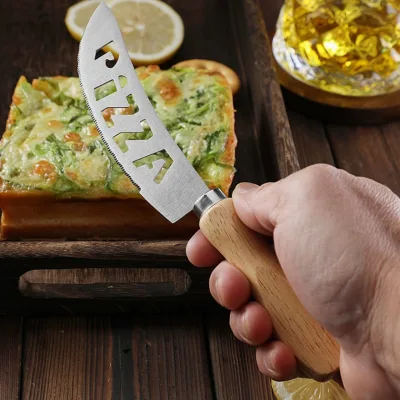 High Quality Cheese Knives With Rubber Handle Stainless Steel Cheese Slicer Cutter for Charcuterie Board Accessories