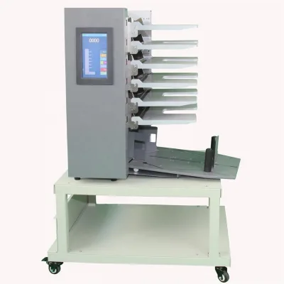 Automatic Crisscross Stacking Paper Collator Booklet Maker Machine Factory Price 6 Stand for Home Use Motor Bearing PLC New