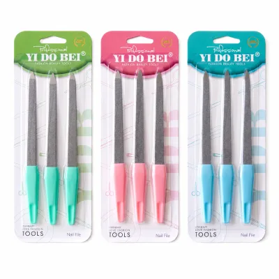 Professional 3Pcs Stainless Steel Metal Nail File Set Durable Double Sided Manicure Tool for Salon Home DIY Travel Beauty Kit