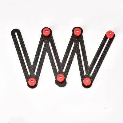 Aluminum Multi Functional Sided Angle Adjustable Tool Tile Measuring Tools 12 Folding Ruler