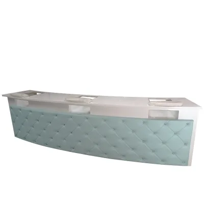 Nails Table Salon Manicure Luxury Style 3 Seats Nail Table with Vent and Diamond