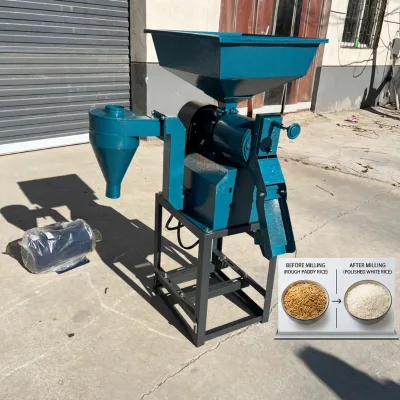 Multi-Purpose Rice Husking Machine for Converting Raw Paddy Into Brown Rice for Grain Manufacturing Production Sites