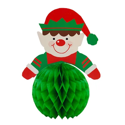 Christmas Elf Tissue Paper Decoration Set 7" Height Offset Printed CE-8P063 for Party Gifts