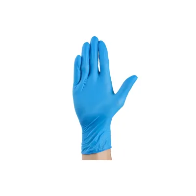 Durable Cleaning Food Kitchen Household Disposable Waterproof Oil Resistant Food Grade Blue Safety Nitrile Gloves Silicone-free