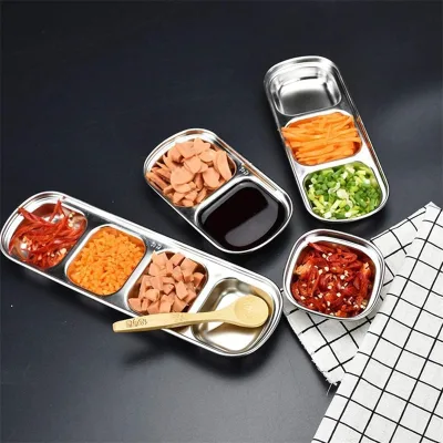 Stainless Steel Dipping Bowls Soy Sauce Dish Tomato Sauce Salt Vinegar Sugar Spices Flavor Condiment Dip Bowls
