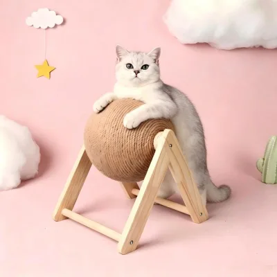 Hot Selling Cat Tree Wooden Color with Sisal Durable Pet Cat Tree Cat Climbing Frame