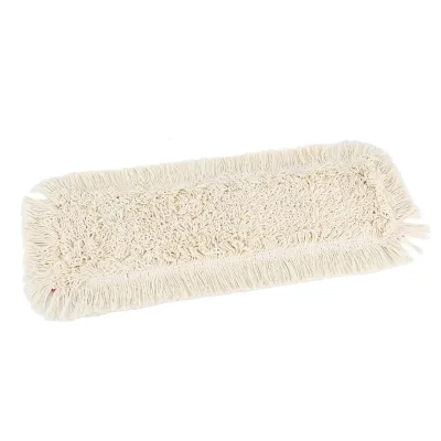 Wholesale Custom Eco Friendly Reusable Cotton Flat Dust Mop Head Home Commercial Industrial Mop with Logo Printed