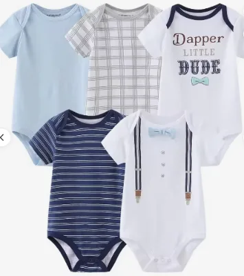 300 Design 100% Cotton Clothing Baby Soft Knit Bodysuit for Baby 2024 Cheap Shipped Randomly Vest Plain Baby Onesie