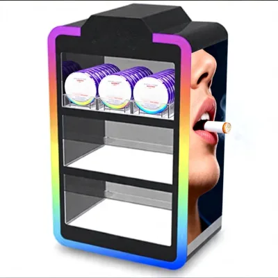 Modern Acrylic Cigarette Counter Top with RGB LED Light Cigarette Display Cabinet for Smoke Shop