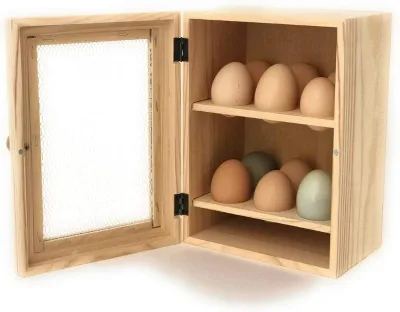 Hot Sale Wooden Storage Egg Box Egg Holder Countertop Egg Cabinet for Kitchen