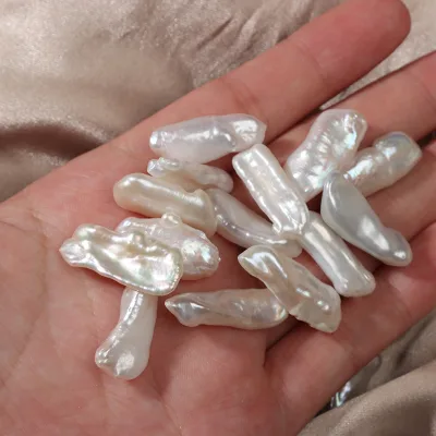 Wholesale Natural Freshwater Irregular Shape Pendants Loose Pearl With Hole DIY Necklace Accessories