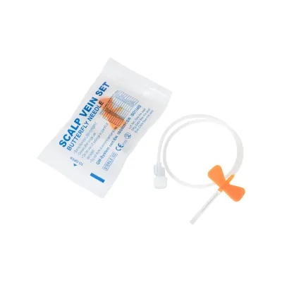 Medical Wholesale Scalp Vein Set Butterfly Needle Medical Grade PVC+Stainless Steel Sterile CE ISO Certified Luer Slip/Luer Lock