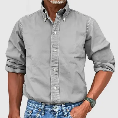 Successful Men's Business Shirt Global Hot Selling 5XL Shirt New Long Sleeve Button Shirt Men's Single Breasted Cardigan Top