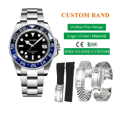 Sport Watches for Men Custom logo Classic Style Casual Miyota 8215 Stainless Steel Shock Resistant Fashion Watch