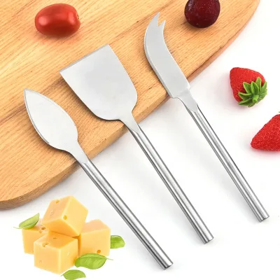 Stainless Steel Cheese Tools Butter and Cheese Knife Home Cheese Cutting Set Three-Piece Cheese Knife Set