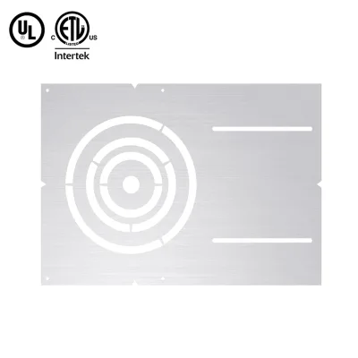 13" New Construction Mounting Plate, 3/4/6" Round Hole Bracket, Flat Steel Wafer Light Bracket, Shallow LED Recessed Housing