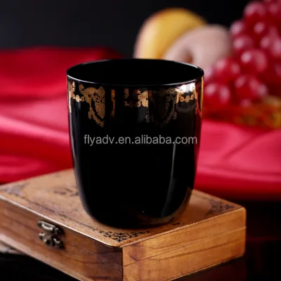 Wholesale Glass Whiskey Glass Cup Tumbler Vintage Whiskey Tumbler Whiskey Glass for Events in AU with Black Color