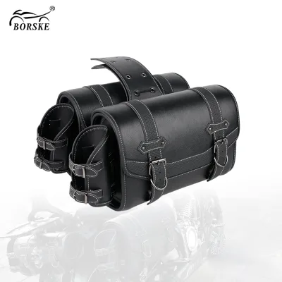 OEM Scooter Motorcycle Saddlebags Waterproof Leather Side Bags with Cup Holder