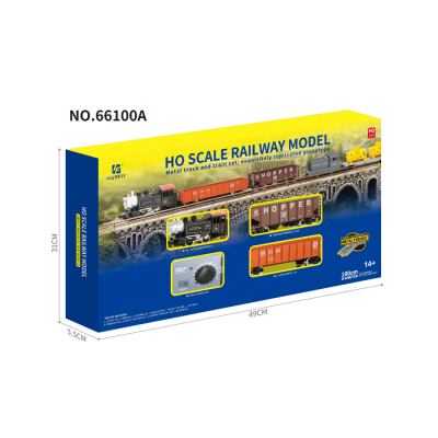 Diecast Model Train Ho Scale Rc Electric Train Set Steam Locomotive Track Toy Railway Carriage for Kids