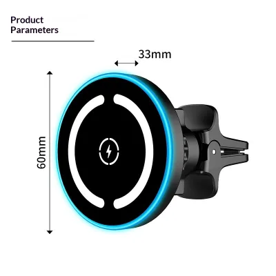 Magnetic  Charging Wireless Car Phone Holder,  Magnet Wireless Charger Mount for iPhone 17, Auto Clamp Cell Phone Stand for Car