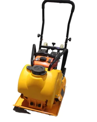 OUDI Heavy Duty Gasoline Plate Compactor Machine with 6.5HP Engine Yellow 130kg for Construction Use