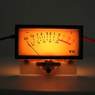 Sound Level Audio Db DC Volume Unit Backlight 73mm Vu Meter 1000uA 50Ω LED AC/DC 12V/40MA