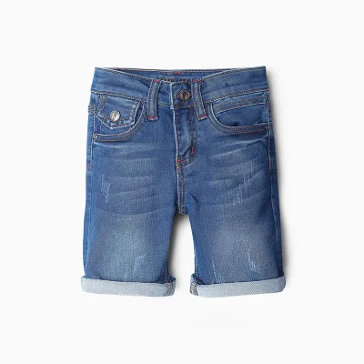 Boys Pants 2023 Little Boy Clothing Snow Wash Denim Kids Jeans Pants Boys Shorts 10 Years