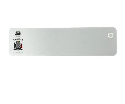 Zambia Car Reflective Film License Plate Aluminum Registration Car Plate Number Plate for Tanzania